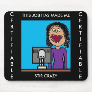 Funny Cartoon Klerikaler Büro Humor Mousepad