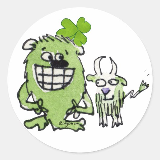 Funny Cartoon Kreaturen Sticker (Vorderseite)