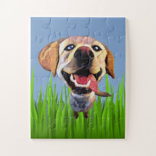Funny Cartoon Labrador Retriever Puzzle für Kinder (Vertikal)