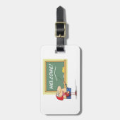 Funny Cartoon Lehrer Willkommen zurück in der Schu Gepäckanhänger (Vorderseite vertikal)