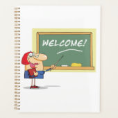 Funny Cartoon Lehrer Willkommen zurück in der Schu Planer (Vorderseite)