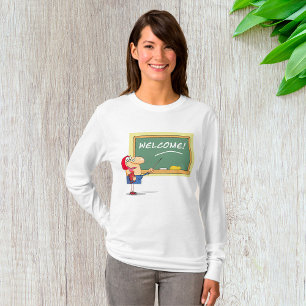 Funny Cartoon Lehrer Willkommen zurück in der Schu T-Shirt