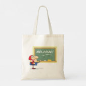 Funny Cartoon Lehrer Willkommen zurück in der Schu Tragetasche (Rückseite)