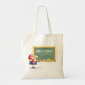 Funny Cartoon Lehrer Willkommen zurück in der Schu Tragetasche (Vorne)