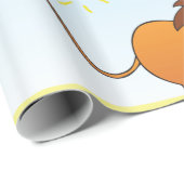 Funny Cartoon Löwe in Sun Safari Tier Geschenkpapier (Rolleneckpunkt)