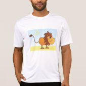 Funny Cartoon Löwe in Sun Safari Tier T-Shirt (Vorderseite)