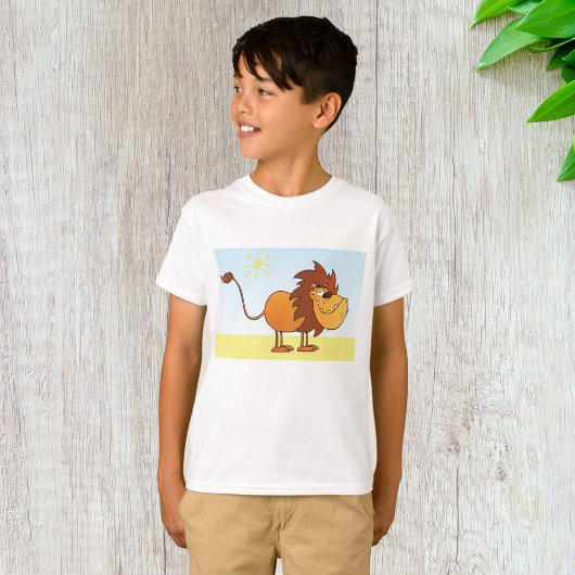 Funny Cartoon Löwe in Sun Safari Tier T-Shirt