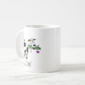 Funny Cartoon Mad Cow Tasse - personalisieren Sie  (Vorderseite Links)