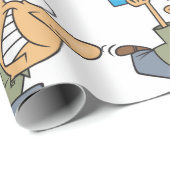 Funny Cartoon Man Panik kaufen Toilettenpapier Geschenkpapier (Rolleneckpunkt)