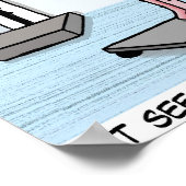 Funny Cartoon Medical Test Poster (Ecke)