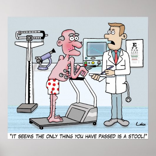 Funny Cartoon Medical Test Poster (Vorne)