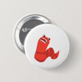 Funny Cartoon Mongolian Death Worm Button (Vorne & Hinten)