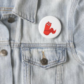 Funny Cartoon Mongolian Death Worm Button (Beispiel)