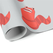 Funny Cartoon Mongolian Death Worm Geschenkpapier (Rolleneckpunkt)
