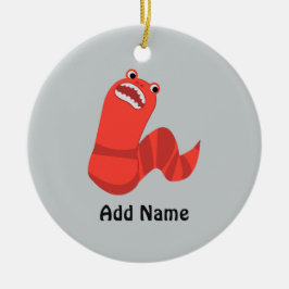 Funny Cartoon Mongolian Death Worm Keramik Ornament