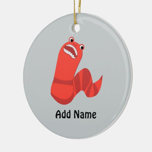 Funny Cartoon Mongolian Death Worm Keramik Ornament (Links)