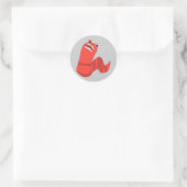 Funny Cartoon Mongolian Death Worm Runder Aufkleber (Tasche)