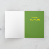 Funny Cartoon Monkey mit Bananen Puck Danke Karte (Innenseite)