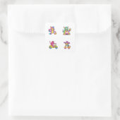 Funny Cartoon Monster 4 Pack Stickers (Tasche)