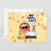 Funny Cartoon Mouse | Funny Mouse and Cat Postkarte (Vorne/Hinten)