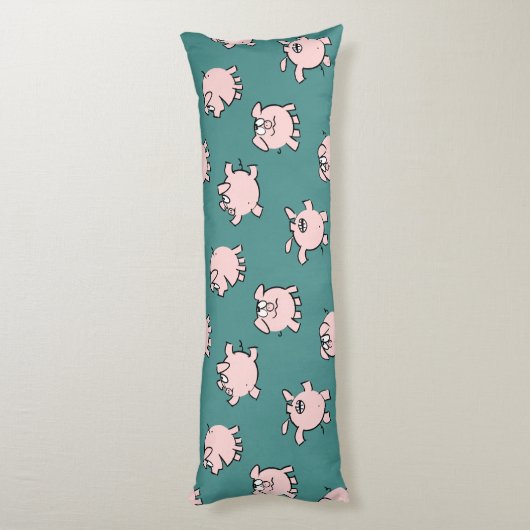 Funny Cartoon Muster Pig Jahr wählen Farbkörper Seitenschläferkissen (Rückseite (Vertikal))