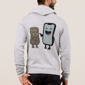 Funny Cartoon _ New Smartphone vs Old Phone Hoodie (Rückseite)