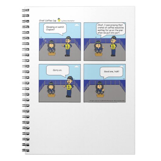 Funny Cartoon Notebook Notizblock (Vorderseite)