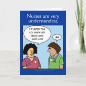 Funny Cartoon Nurses versteht die Krankenwoche Karte (Vorderseite)