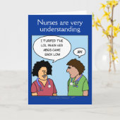 Funny Cartoon Nurses versteht die Krankenwoche Karte (Gelbe Blume)