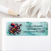 Funny Cartoon Octopus Gitarre spielen (Insitu)