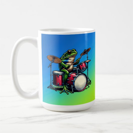 Funny Cartoon Octopus Gitarre spielen Kaffeetasse (Links)