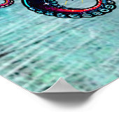 Funny Cartoon Octopus Gitarre spielen Poster (Ecke)