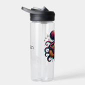 Funny Cartoon Octopus Gitarre spielen Trinkflasche (Rechts)