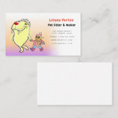 Funny Cartoon Pet Sitter und Walker Business Card Visitenkarte (Vorne/Hinten)