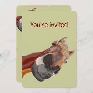 Funny Cartoon Pferd Geburtstag Custom Einladung