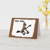 Funny Cartoon Pferd Geburtstagskarte Karte (Gelbe Blume)