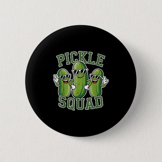 Funny Cartoon Pickles Lover Dill Doe Joke Food Pub Button (Vorderseite)