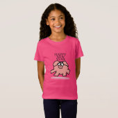 Funny Cartoon Pig Jahr 2019 Girl T - Shirt (Vorne ganz)