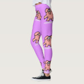 Funny Cartoon Pig Jahr Weibchen wählen Leggings (Links)