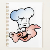 Funny Cartoon Pig Koch mit Hut Planer (Vorderseite)
