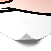 Funny Cartoon Pig Koch mit Hut Poster (Ecke)