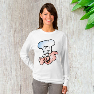 Funny Cartoon Pig Koch mit Hut T-Shirt