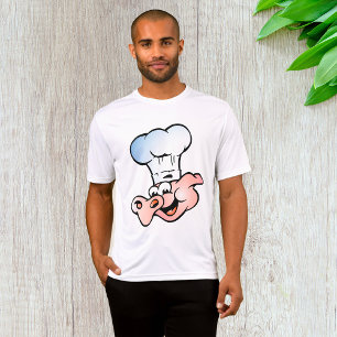 Funny Cartoon Pig Koch mit Hut T-Shirt