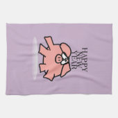 Funny Cartoon Pig Neues Jahr Handtuch Küche (Horizontal)