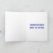 Funny Cartoon Pinguin tanzen. Karte (Innenseite)