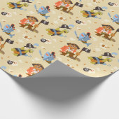 Funny Cartoon Pirates Geschenkpapier (Ecke)