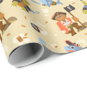 Funny Cartoon Pirates Geschenkpapier (Rolleneckpunkt)