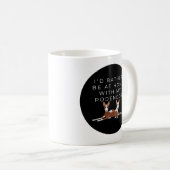 Funny Cartoon Podencos Black Kaffeetasse (VorderseiteRechts)