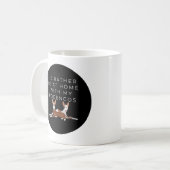 Funny Cartoon Podencos Black Kaffeetasse (Vorderseite Links)