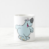 Funny Cartoon Polar Bär Niedlich Blauer Charakter Kaffeetasse (Mittel)